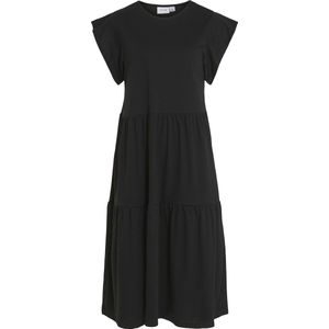 Vila VISUMMER S/S MIDI Dress /1, zwart, S