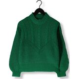 Object - Stella Cable Knit Pullover - Gebreide Trui - Lush Meadow - Melange