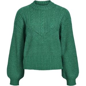 Object - Stella Cable Knit Pullover - Gebreide Trui - Lush Meadow - Melange