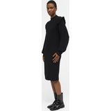 Object - Malena Midi-jurk - Gebreid - Zwart - 50% Viscose LENZING™ECOVERO™