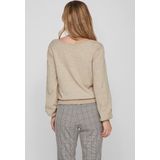 Vila - Damestrui - Natural Melange - V-hals - 50% Viscose