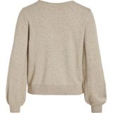 Vila - Damestrui - Natural Melange - V-hals - 50% Viscose