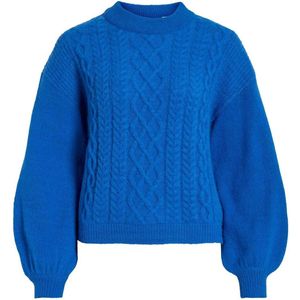 Vila - Chinti - Gebreide Top - Ronde Hals - Lange Mouwen - Kabeldetail