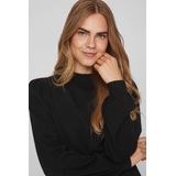 Vila - Viril Turtle-nk Balloon Top - Zwart - Trui