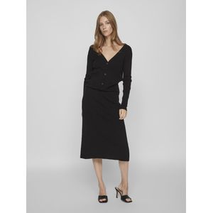 Vila - VICOMFY - Rok - Zwart - 51% Viscose, 27% Polyester