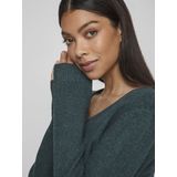 Trui - Viscose - V-hals - Lange Mouwen - Geribbelde Manchetten