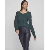 Trui - Viscose - V-hals - Lange Mouwen - Geribbelde Manchetten