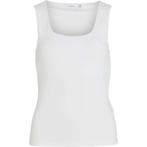 Vila Dames Vikenza O-hals S/L Tanktop - Optical Snow
