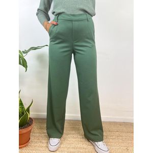 Vila - Varone Wide Leg Broek - Zwart - 66% Polyester, 28% Viscose, 6% Elastaan