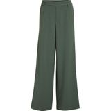 Vila - Varone Wide Leg Broek - Zwart - 66% Polyester, 28% Viscose, 6% Elastaan