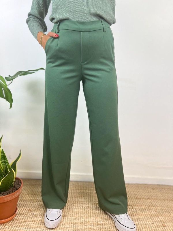 Vila - Varone Wide Leg Broek - Zwart - 66% Polyester, 28% Viscose, 6% Elastaan