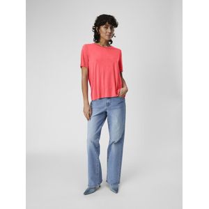 Object Objannie S s T-shirt Noos Tops T-shirts Dames - Shirt - Roze