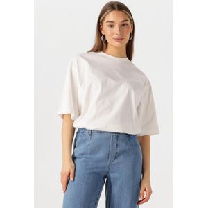 Object - Objgima 2/4 Oversize T-shirt - Wit - Dames - Zachte Stof