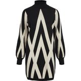 Object - Ray Lang - Jurk - Gebreid - Zwart - 50% Viscose Lenzing™ Ecovero™