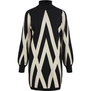 Object - Ray Lang - Jurk - Gebreid - Zwart - 50% Viscose Lenzing™ Ecovero™