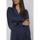 Vila - Enna Ravenna - Midi-jurk - Zwart - Lange Mouwen