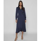 Vila - Enna Ravenna - Midi-jurk - Zwart - Lange Mouwen