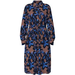 Vila - Blousejurk - Bruin - Viscose/polyamide