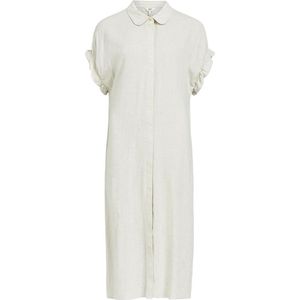 Object Sanne Tiana Korte Mouwen Lange Jurk Beige 42 Vrouw