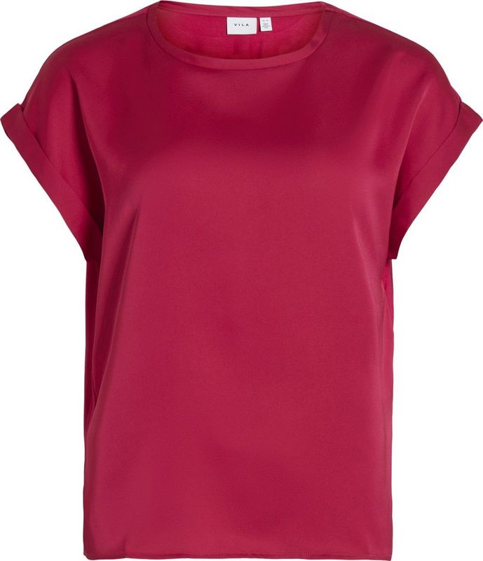 Vila - Viellette s s Satin Top - Noos - Dames - Blouses