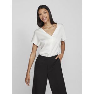 VILA Blousetop VIELLETTE - Wit - Dames - Korte Mouwen