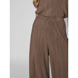 VILA - Broek - Effen - Gerecycled Materiaal - Wide Leg - High Waist