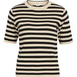 OBJECT - S/S NEW KNIT PULLOVER - Shirt - Zand