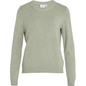 Vila - Ril - Gebreide Top - Lichtgrijs - 50% Viscose, 27% Nylon, 23% Polyester