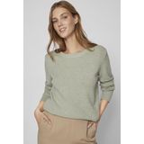 Vila - Ril - Gebreide Top - Lichtgrijs - 50% Viscose, 27% Nylon, 23% Polyester