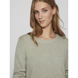 Vila - Ril - Gebreide Top - Lichtgrijs - 50% Viscose, 27% Nylon, 23% Polyester