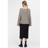 Object Trui Objester Knit Pattern Top Noos 23044196 Sandshell/black Dames
