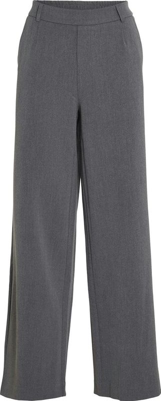 Vila - Lange Broek - Grijs - 66% Polyester, 28% Viscose, 6% Elastaan