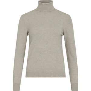 Vila T-shirt Vicomfy Roll-neck Knit Top/pb 14097994 Natural Melange Dames