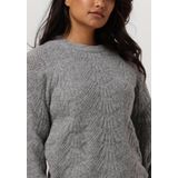 Object Objflora Re Knit Pullover Truien & vesten Dames - Sweater - Hoodie - Vest- Grijs