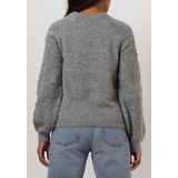 Object Objflora Re Knit Pullover Truien & vesten Dames - Sweater - Hoodie - Vest- Grijs