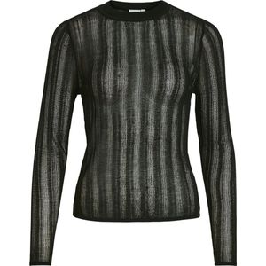 Vila T-shirt Vilmenta Knit Top/r 14099463 Black Dames