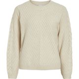 Vila Trui Vierin O-neck Cable Knit Top/bf 14100111 Birch Dames