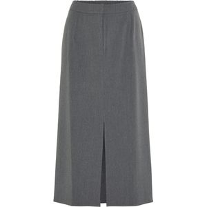 Vila - VIVARONE HW Long Rok - Grijs - Midirok met Hoge Taille