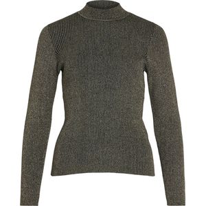 Vila Trui Vijosie Highneck Glitter Knit T 14098230 Black Beauty/ Light Gold Dames