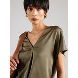 Vila T-shirt Viellette V-neck S s Satin Top - No 14089239 Dusty Olive Dames