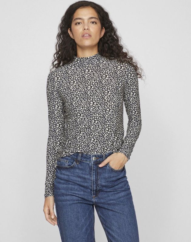 Vila - Vileoa l s Rollneck Top - Noos - Dames - Blouses