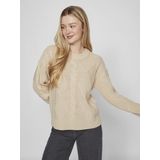 Vila Trui Vilou O-neck Cable Knit Top - N 14094182 Feather Grey Dames