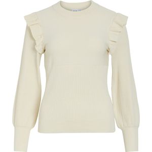 Vila Trui Vineira O-neck Rib Knit Top - 14094194 Birch Dames