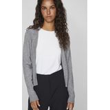 Vila Vest Viril Short Knit Cardigan-noos 14060800 Medium Grey Melange Dames