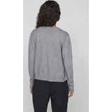Vila Vest Viril Short Knit Cardigan-noos 14060800 Medium Grey Melange Dames
