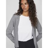 Vila Vest Viril Short Knit Cardigan-noos 14060800 Medium Grey Melange Dames