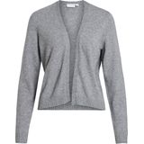 Vila Vest Viril Short Knit Cardigan-noos 14060800 Medium Grey Melange Dames