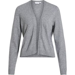 Vila Vest Viril Short Knit Cardigan-noos 14060800 Medium Grey Melange Dames