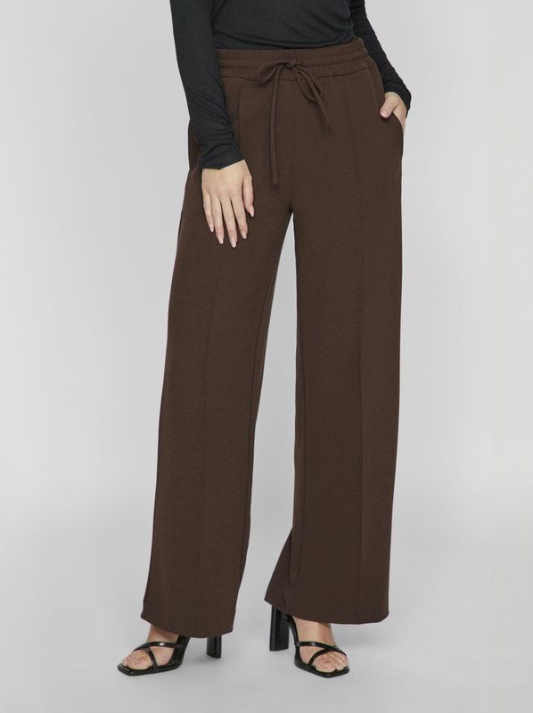 Vila Broek Viclua Hw Wide Pants-noos 14095436 Coffee Bean Dames