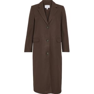 VILA - VISolo - Tussenmantel - Donkerbruin - Klassieke Mantel